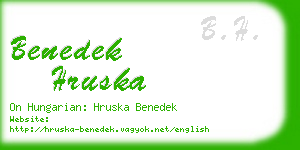 benedek hruska business card